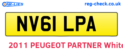 NV61LPA are the vehicle registration plates.