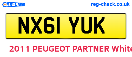 NX61YUK are the vehicle registration plates.