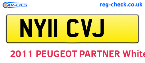 NY11CVJ are the vehicle registration plates.