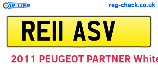 RE11ASV are the vehicle registration plates.