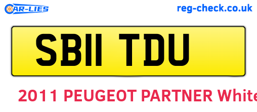 SB11TDU are the vehicle registration plates.