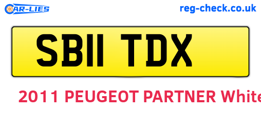 SB11TDX are the vehicle registration plates.