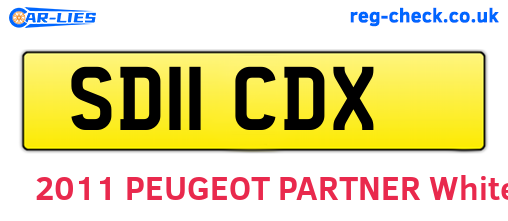 SD11CDX are the vehicle registration plates.