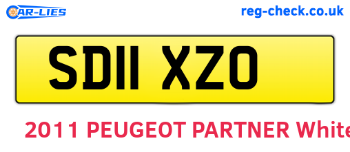 SD11XZO are the vehicle registration plates.