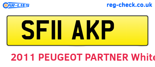 SF11AKP are the vehicle registration plates.