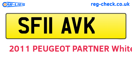SF11AVK are the vehicle registration plates.