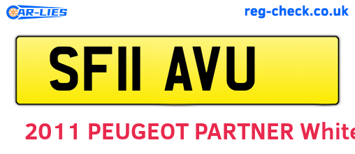SF11AVU are the vehicle registration plates.
