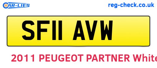 SF11AVW are the vehicle registration plates.