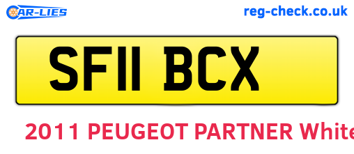SF11BCX are the vehicle registration plates.