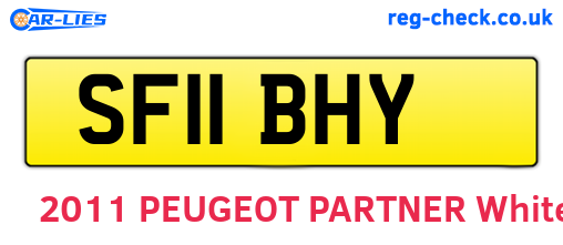 SF11BHY are the vehicle registration plates.