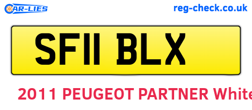 SF11BLX are the vehicle registration plates.