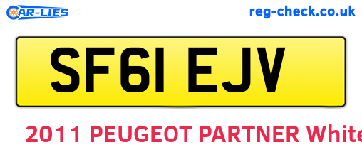 SF61EJV are the vehicle registration plates.
