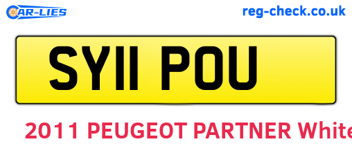 SY11POU are the vehicle registration plates.