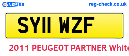 SY11WZF are the vehicle registration plates.