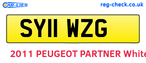 SY11WZG are the vehicle registration plates.