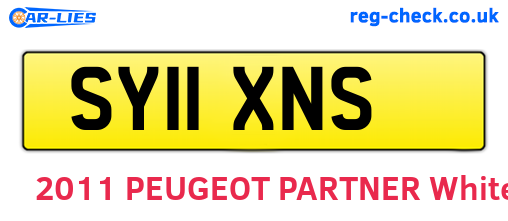SY11XNS are the vehicle registration plates.