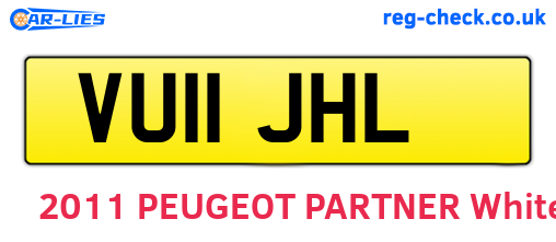 VU11JHL are the vehicle registration plates.