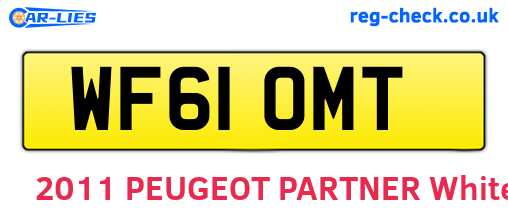 WF61OMT are the vehicle registration plates.