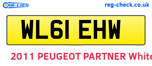 WL61EHW are the vehicle registration plates.