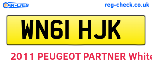 WN61HJK are the vehicle registration plates.