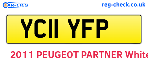 YC11YFP are the vehicle registration plates.