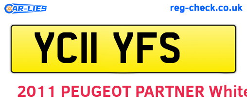 YC11YFS are the vehicle registration plates.
