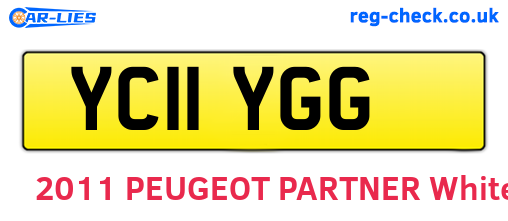 YC11YGG are the vehicle registration plates.