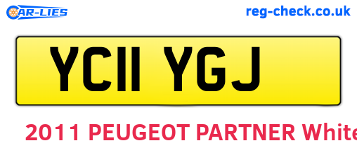YC11YGJ are the vehicle registration plates.