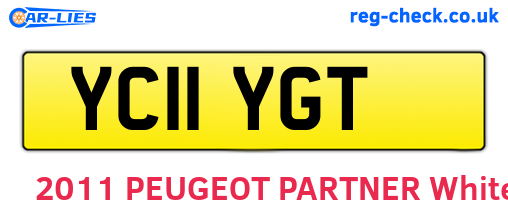 YC11YGT are the vehicle registration plates.