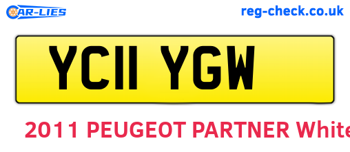 YC11YGW are the vehicle registration plates.