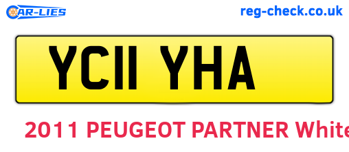 YC11YHA are the vehicle registration plates.