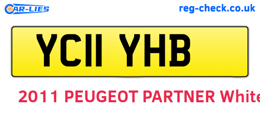 YC11YHB are the vehicle registration plates.