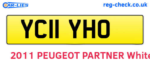 YC11YHO are the vehicle registration plates.