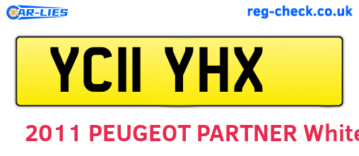 YC11YHX are the vehicle registration plates.