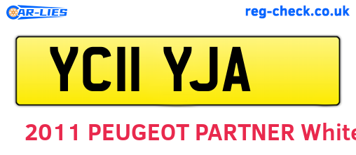 YC11YJA are the vehicle registration plates.