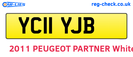 YC11YJB are the vehicle registration plates.