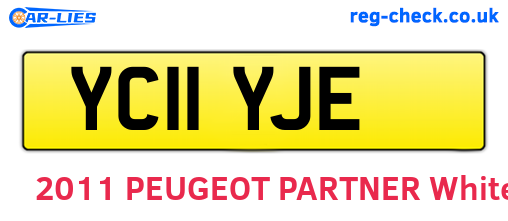 YC11YJE are the vehicle registration plates.