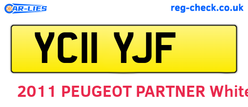 YC11YJF are the vehicle registration plates.