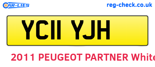 YC11YJH are the vehicle registration plates.