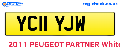 YC11YJW are the vehicle registration plates.