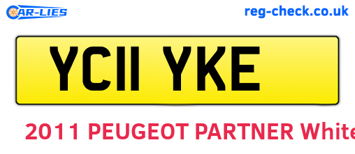 YC11YKE are the vehicle registration plates.