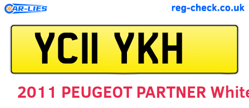 YC11YKH are the vehicle registration plates.