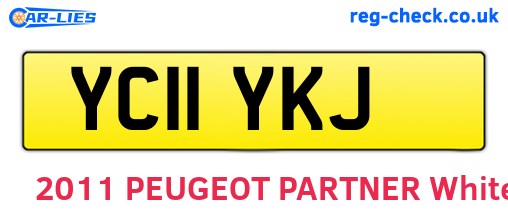 YC11YKJ are the vehicle registration plates.