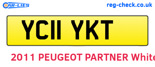 YC11YKT are the vehicle registration plates.