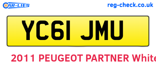 YC61JMU are the vehicle registration plates.