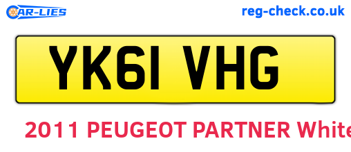 YK61VHG are the vehicle registration plates.