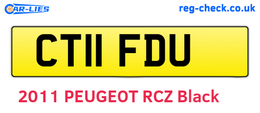 CT11FDU are the vehicle registration plates.