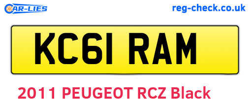 KC61RAM are the vehicle registration plates.