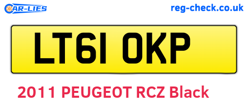 LT61OKP are the vehicle registration plates.
