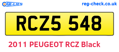 RCZ5548 are the vehicle registration plates.